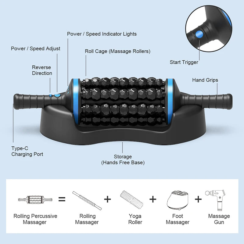 DAT 8-Roller 360° Rechargeable Body Pain Recovery Massager™