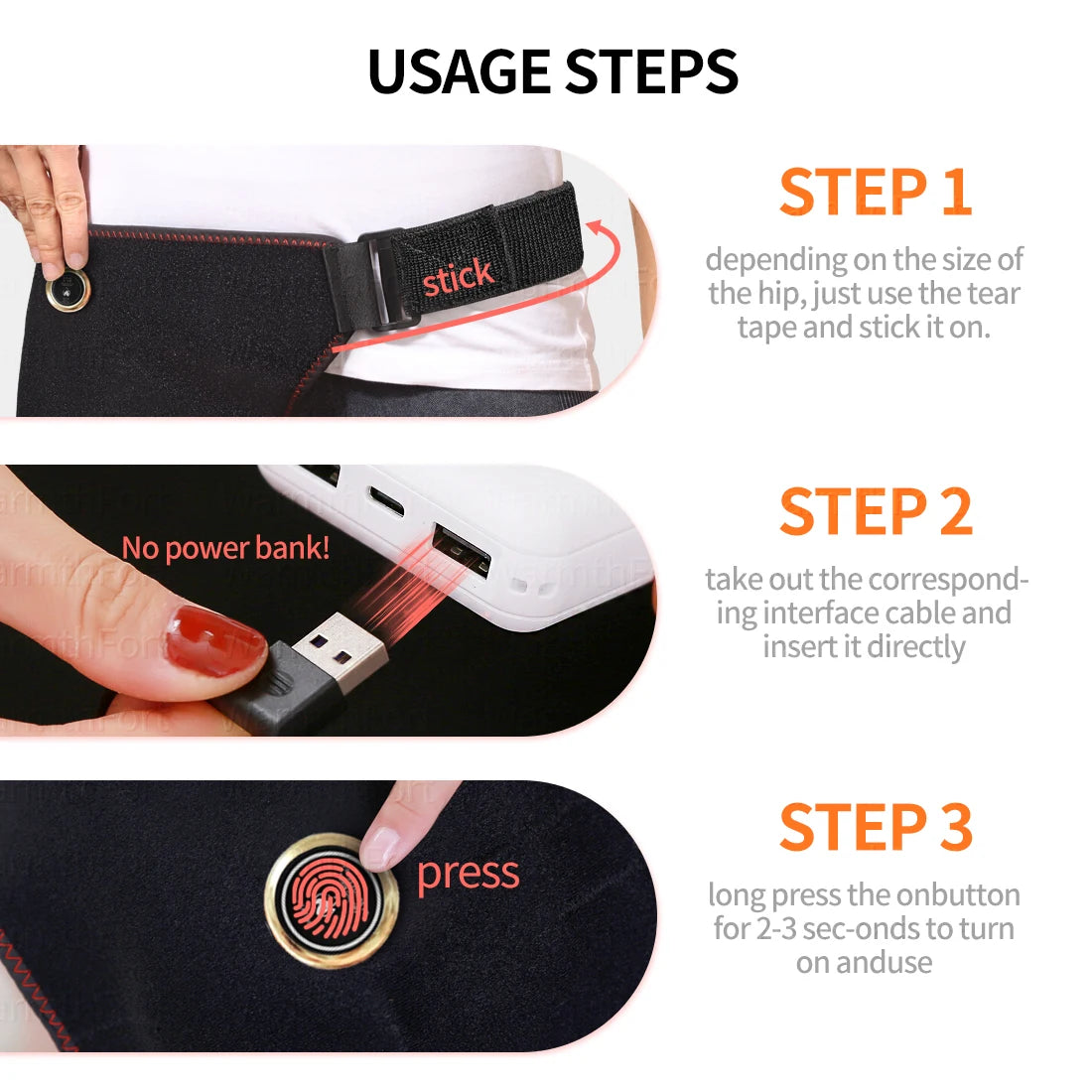 DAT Cordless Heated Hip & Lower Back Recovery Wrap