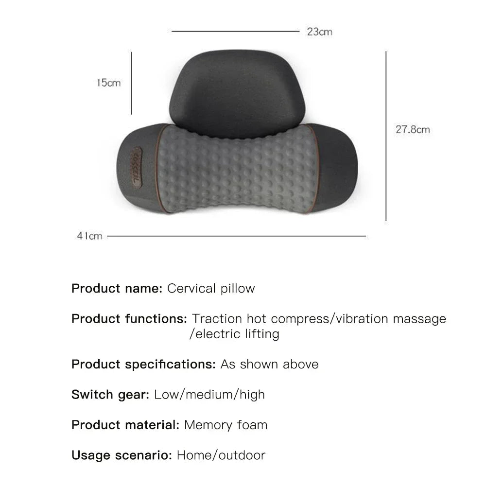 DAT 3-in1 Neck & Shoulder Recovery Pillow – Heat, Vibration & Stretch
